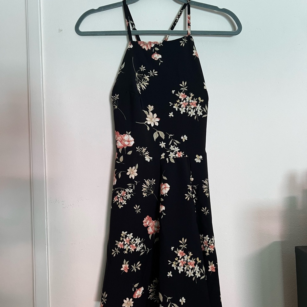 Brandy Melville Black Floral Dress